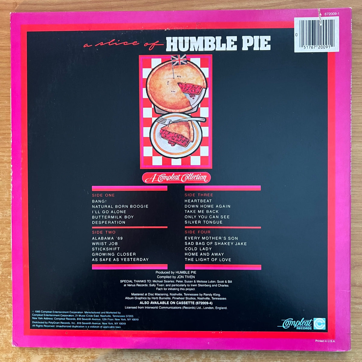Humble Pie - A Slice Of Humble Pie / 2 LP - 1ère édition américaine. 1985 - (M-/VG+)