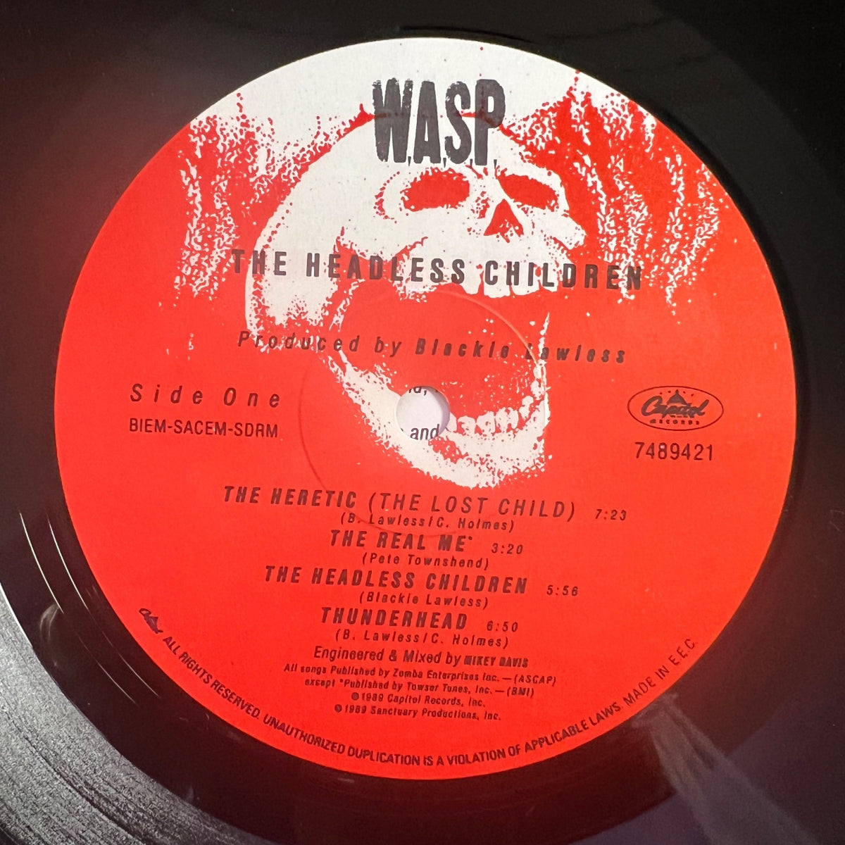 W.A.S.P. - The Headless Children / 1. D-Press. 1989 - (VG+/M-)