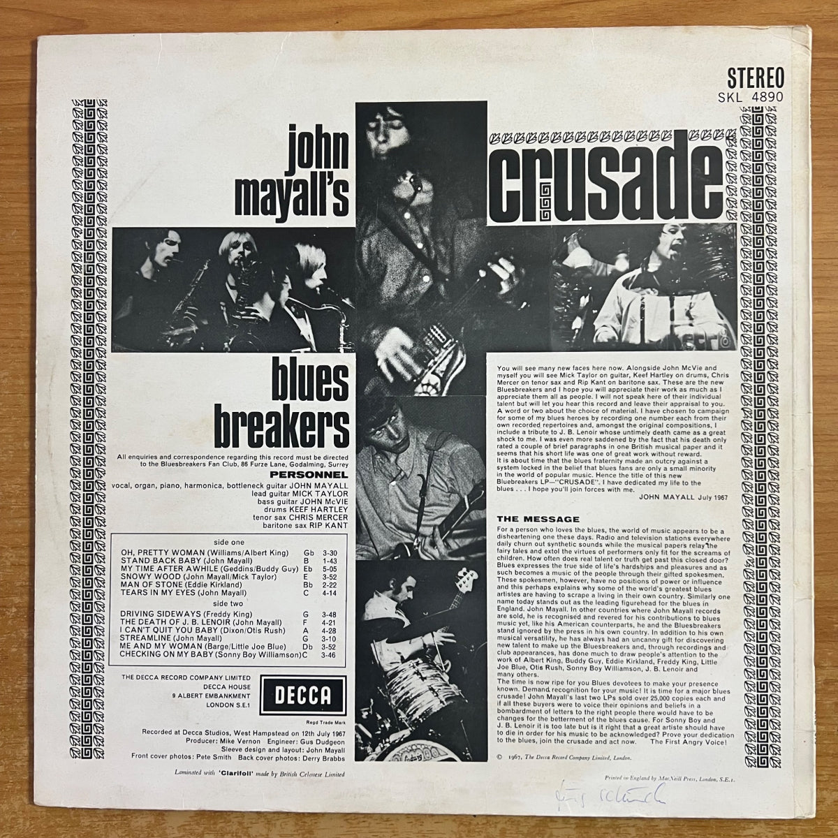 John Mayall's Bluesbreaker's - Crusade / UK-Press. 1967 - (VG++/VG+)