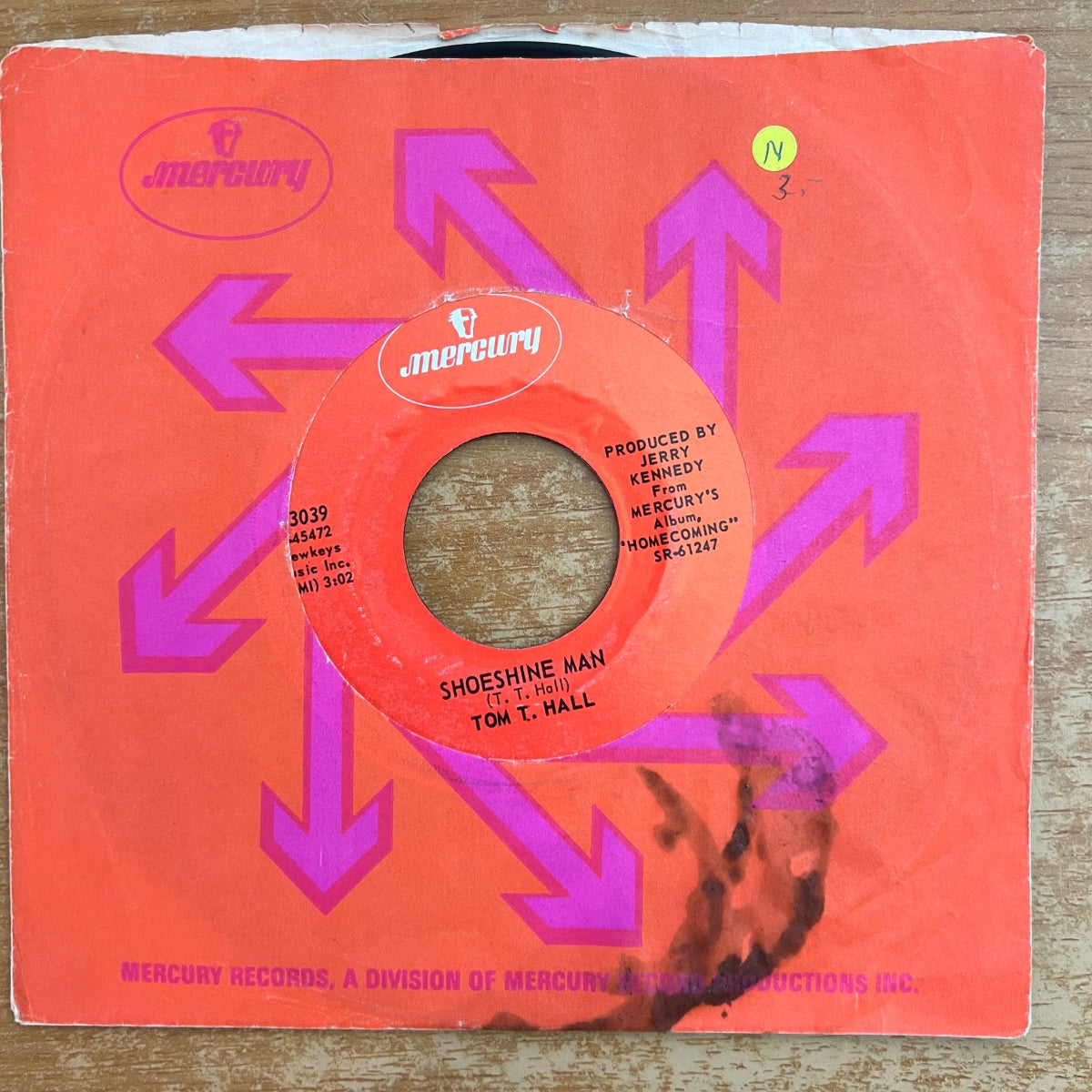Tom T. Hall - Shoeshine Man / 1. US-Press. 1970 - (VG+/VG)