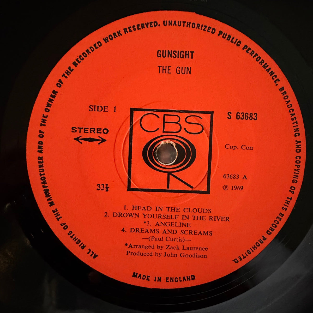 Gun - Gun Sight / 1. UK-Press. 1969 - (VG++/VG++)