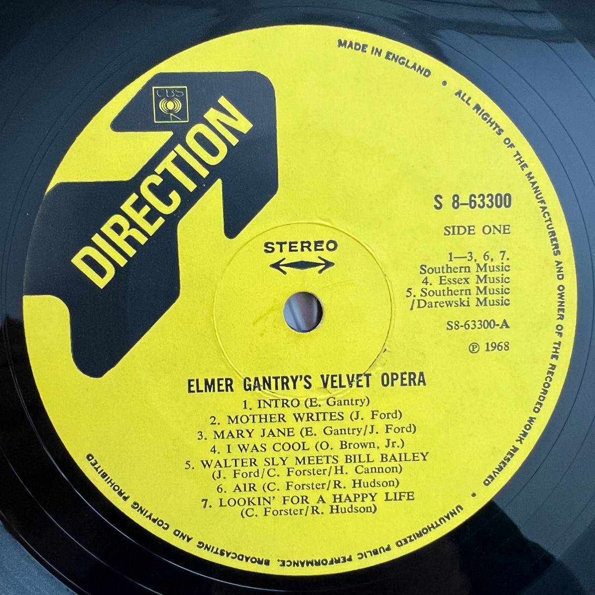 Elmer Gantry's Velvet Opera - Same / 1. UK-Press. 1968 - (M-/M-)