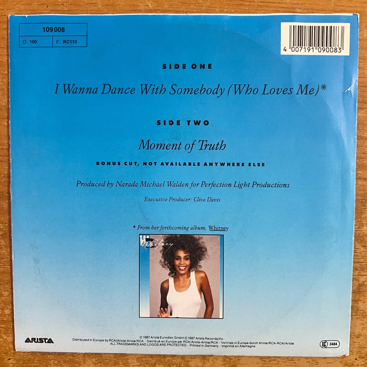 Whitney Houston - I Wanna Dance With Somebody / 1. D 1987