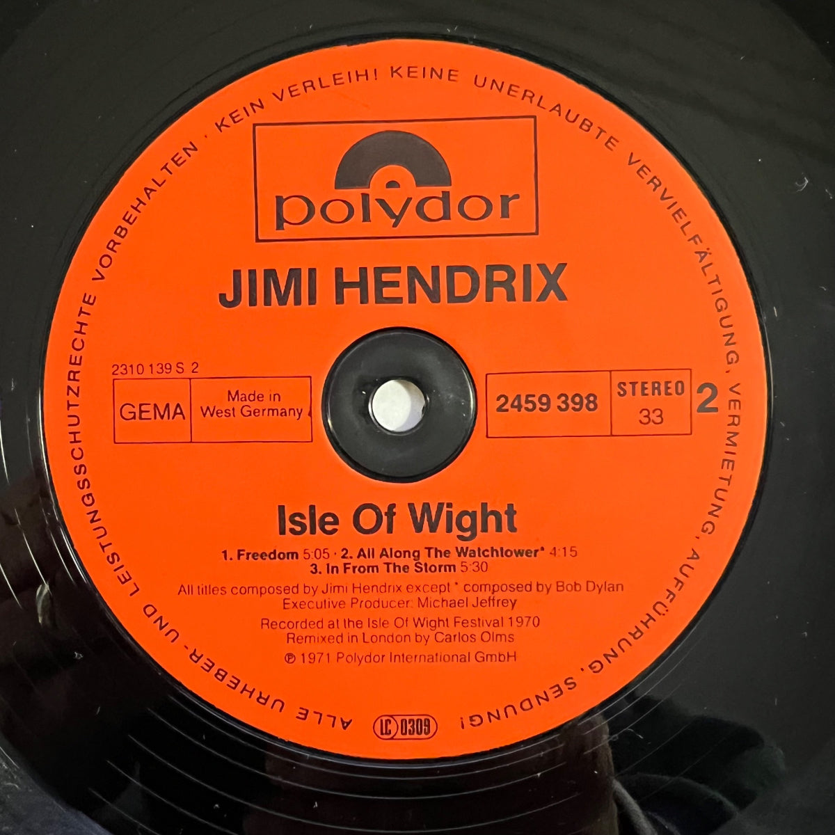 Jimi Hendrix - Isle Of Wight / D-Press. 1980 - (M-/M-)