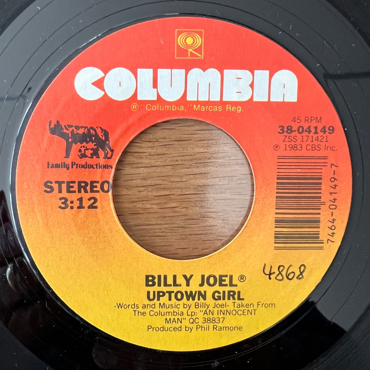 Billy Joel - Uptown Girl / 1. US-Press. 1983 - (M-/VG++)
