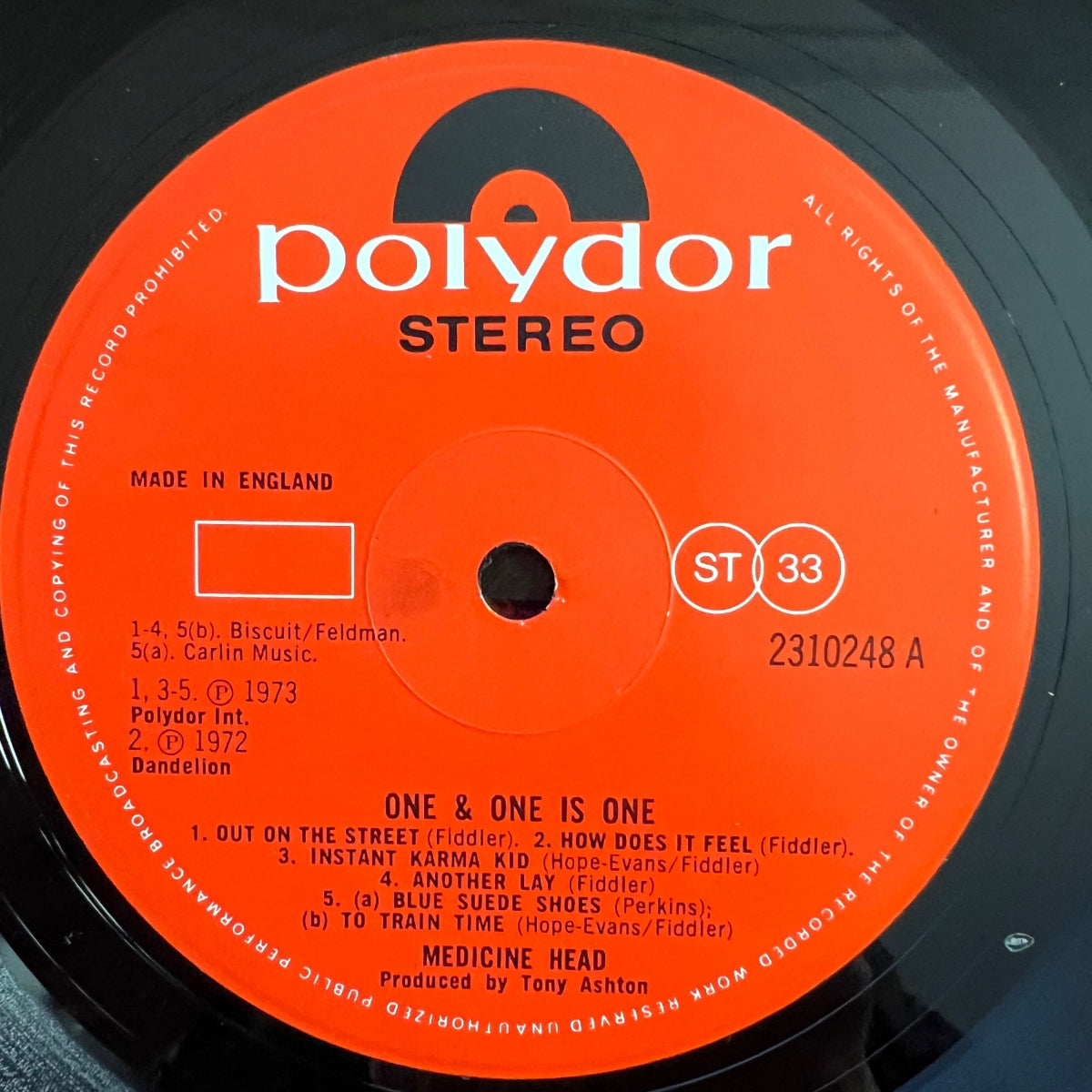 Medicine Head - One & One Is One / 1. UK-Press. 1973 - (M-/VG+)