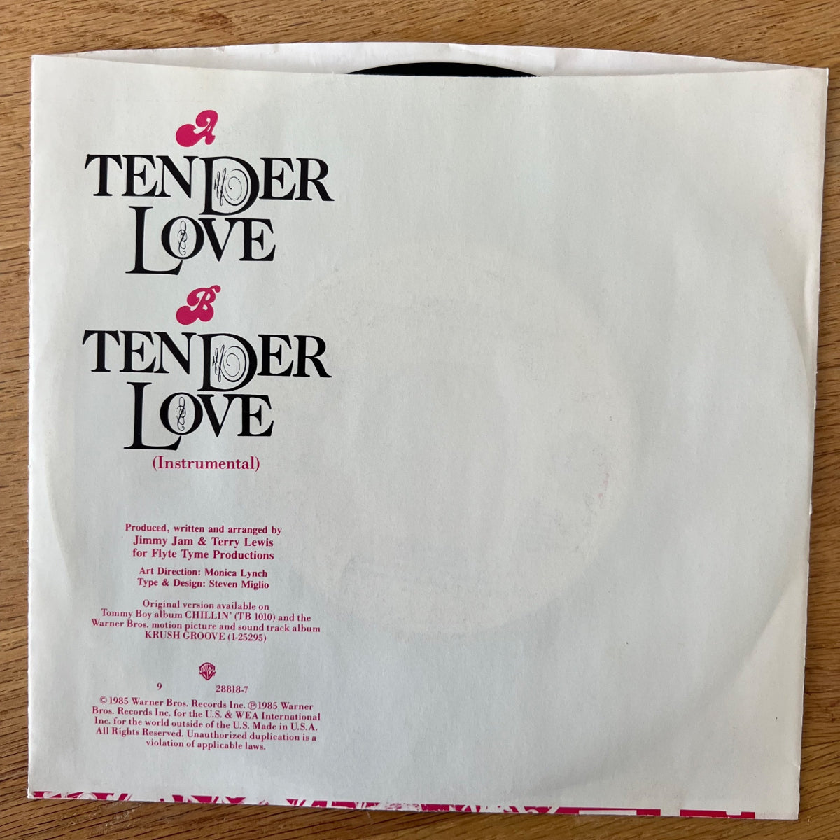 Force M.D.'s - Tender Love / 1. US-Press. 1985 - (M-/M-)