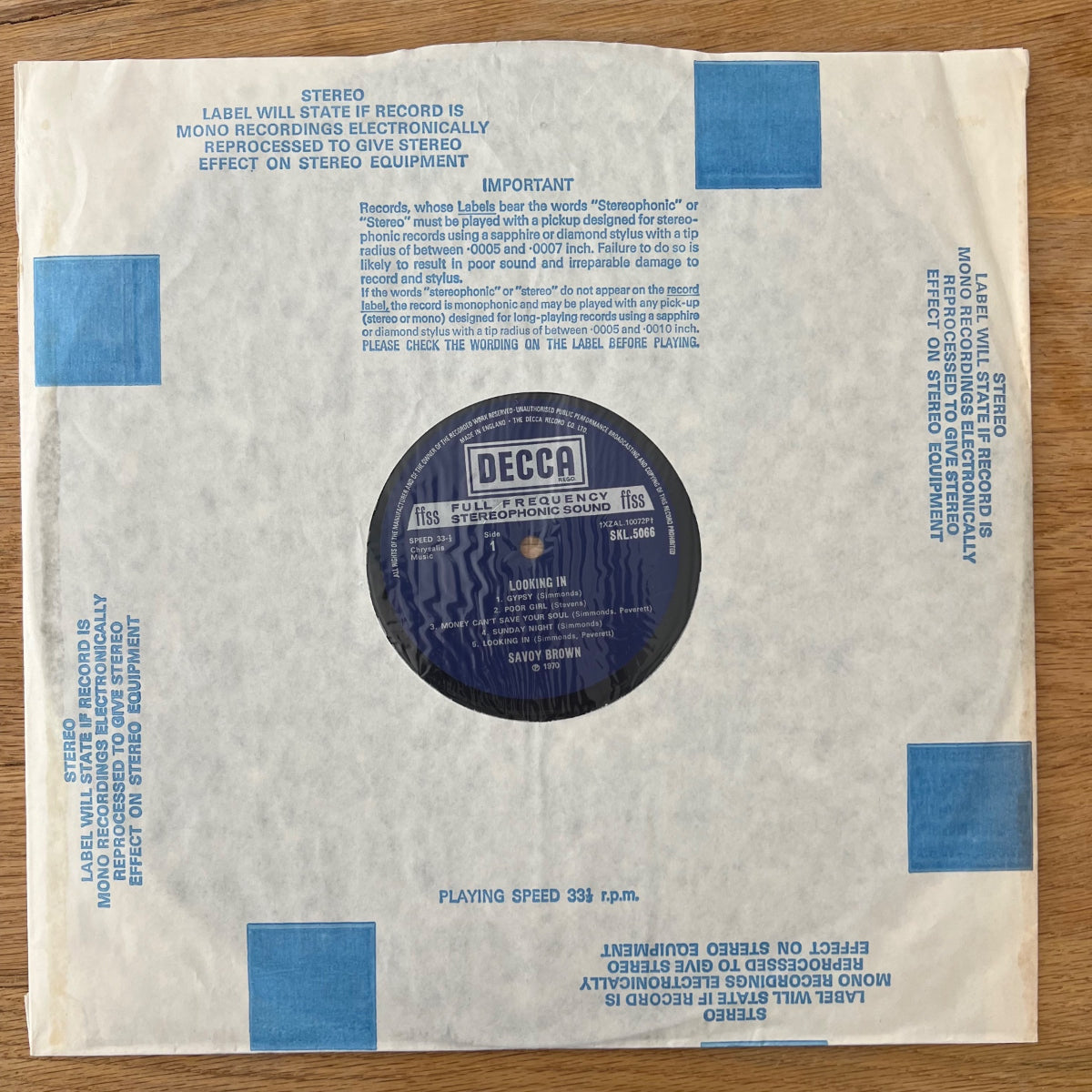 Savoy Brown -Looking In / 1. UK-Press. 1970 - (M-/M-)