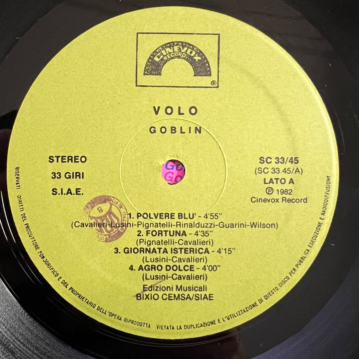 Goblin - Volo / 1. Italy-Press. 1982 - (M-/M-)