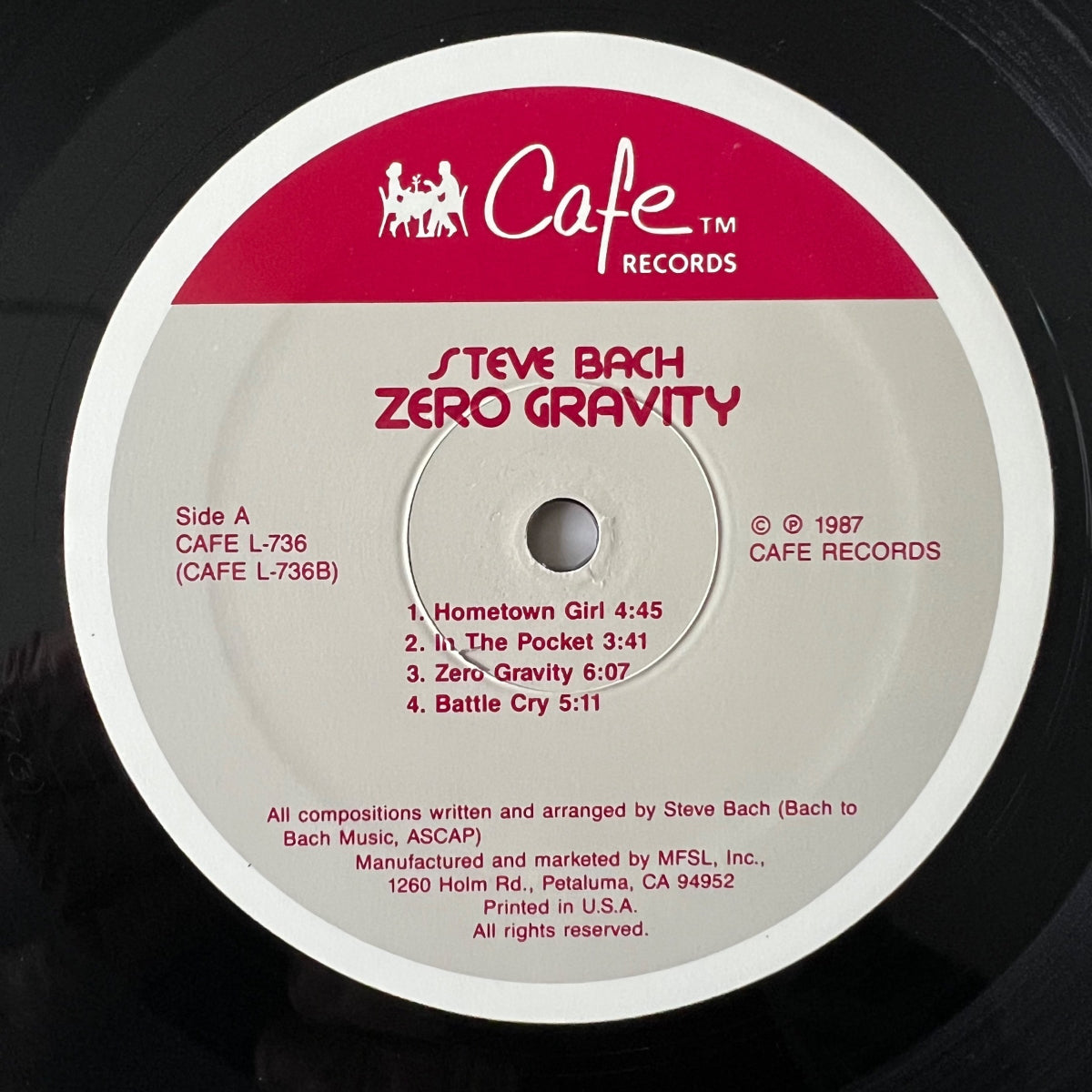 Steve Bach - Zero Gravity / Audiophile MFSL 1991