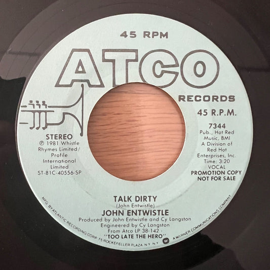John Entwistle - Talk Dirty / US-Promo 1981 - (M-/Neutral)