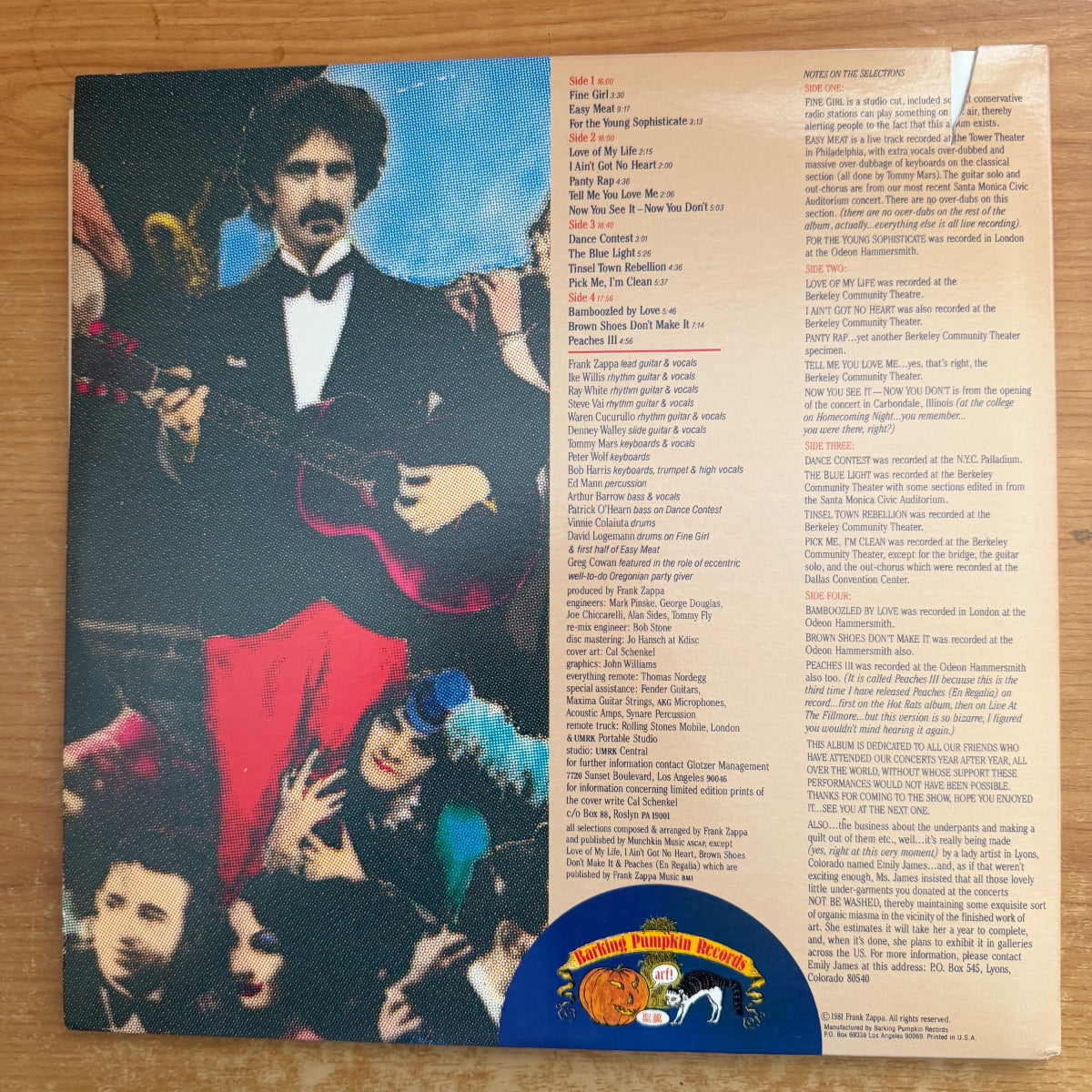 Frank Zappa - Tinsel Town Rebellion / 2 LP - 1. US-Press. 1981 - (M-/VG+)