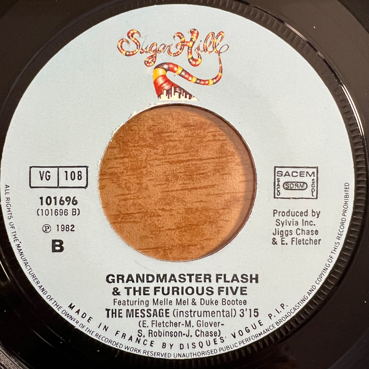 Grandmaster Flash & The Furious Five - The Message / 1. France-Press. 1982 - (M-/M-)