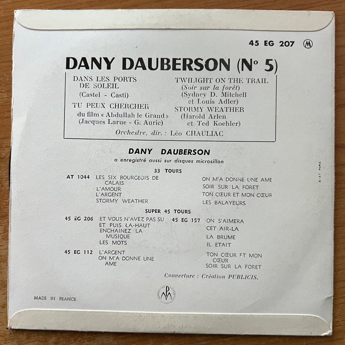 Dany Dauberson - N° 5, Dans Les Ports De Soleil / 1. France-Press. 1956 - (VG/VG++)