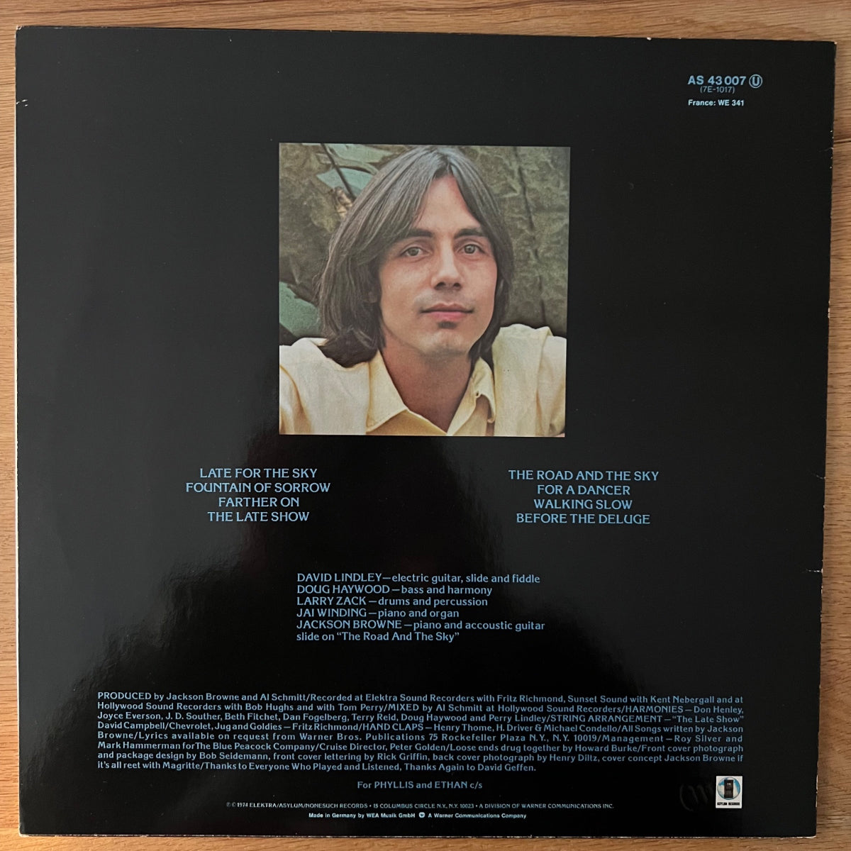 Jackson Browne - Late For The Sky / 1. D-Press. 1974 - (M-/M-)