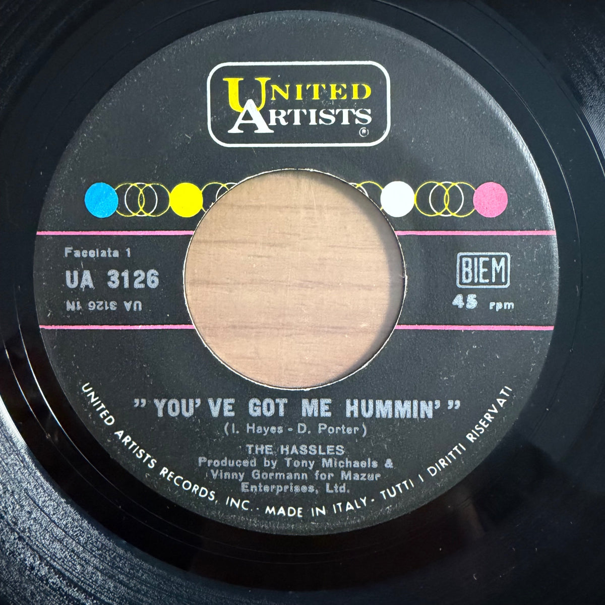 Hassles - You've Got Me Hummin' / 1. Italy-Press. 1967 - (VG+/VG++)