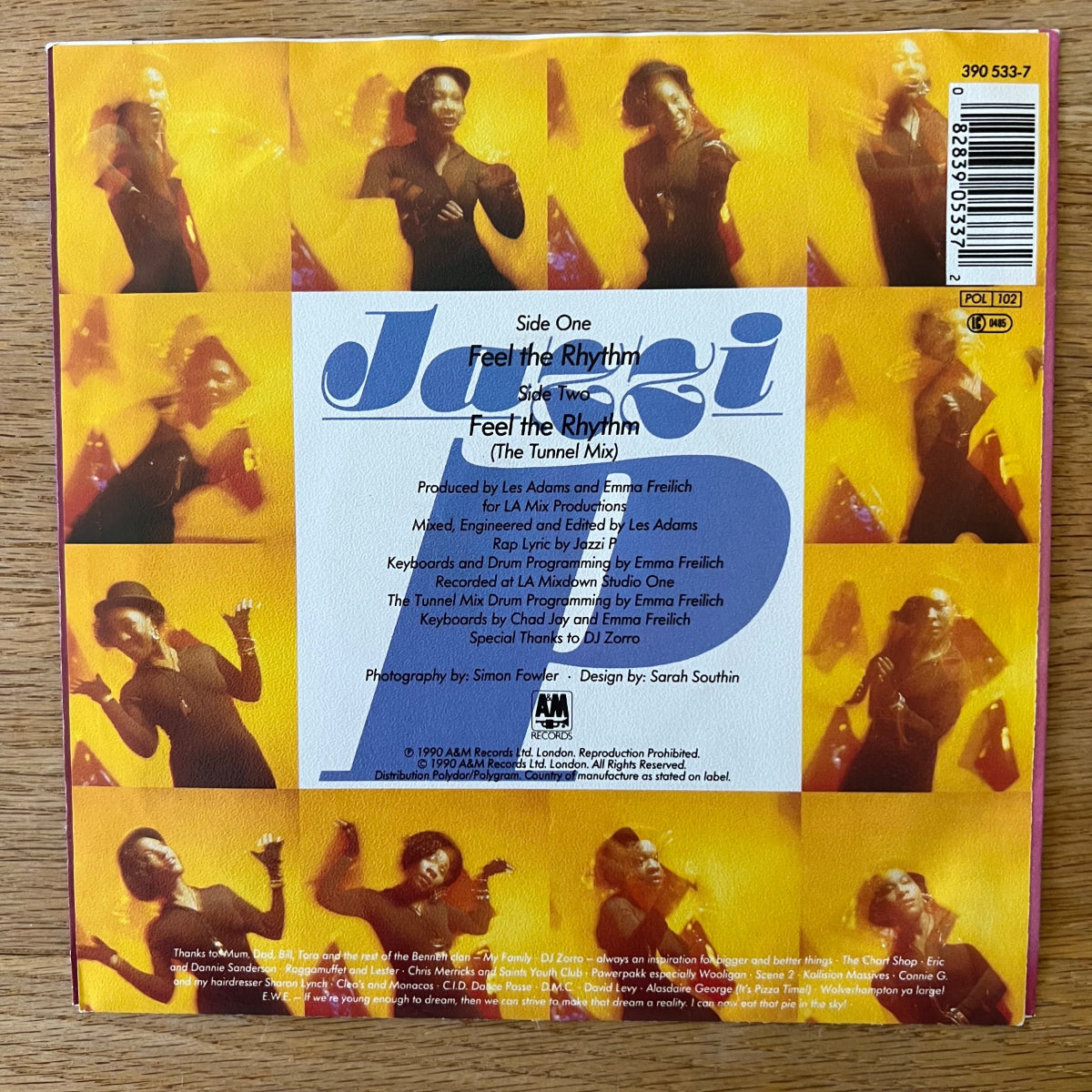 Jazzi P  Feel The Rhythm / 1. D-Press. 1990 - (M-/M-)