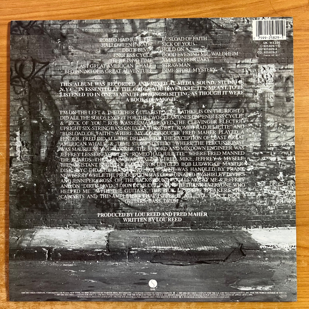 Lou Reed - New York / 1. D-Press. 1989 - (M-/M-)