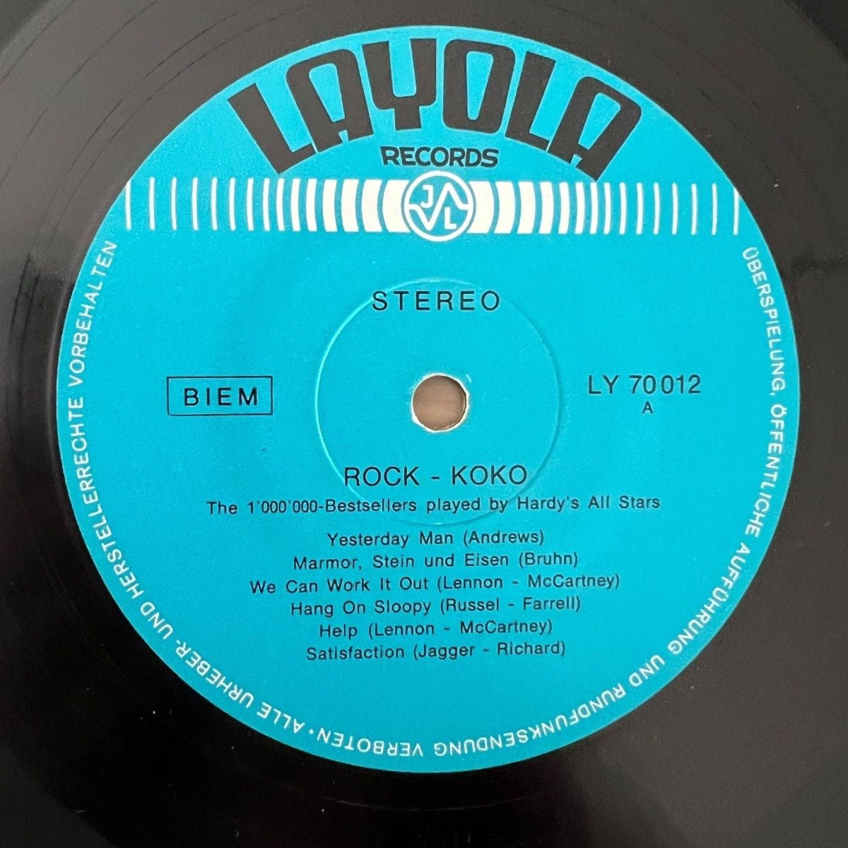 Hardy's All Stars - Rock Koko / 1. Swiss Press 196?
