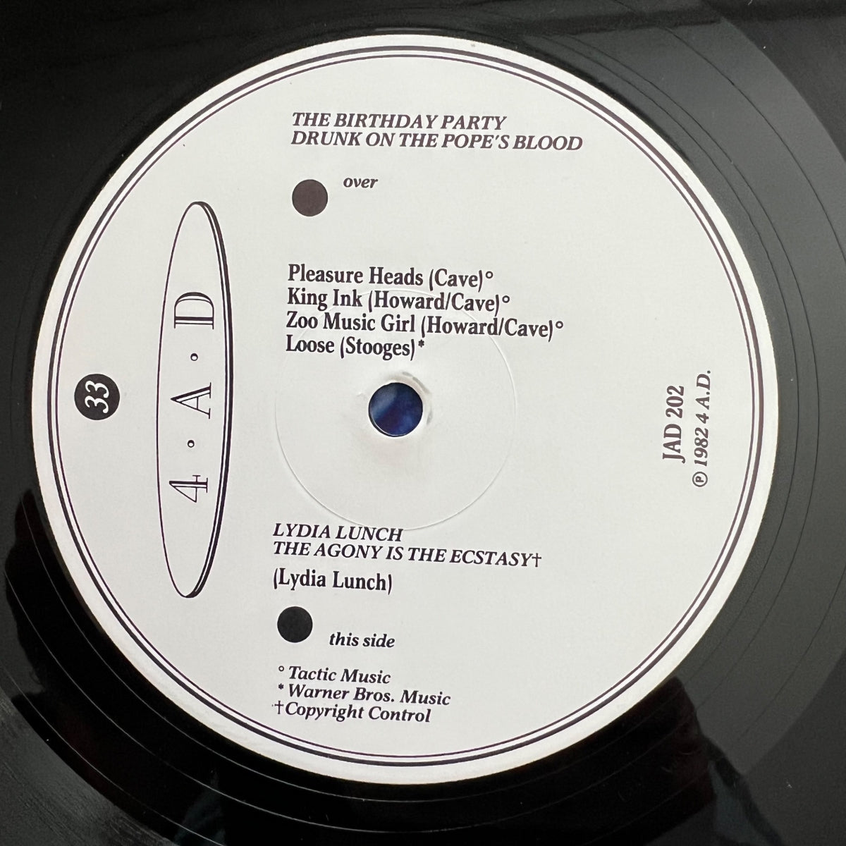 Lydia Lunch, Birthday Party - Drunk On The Pope's Blood / 1.UK-Press. 1982 - (M-/VG++)