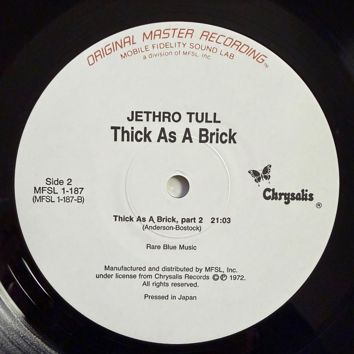 Jethro Tull - Thick As A Brick / Audiophile MFSL 1985 - (M-/M-)
