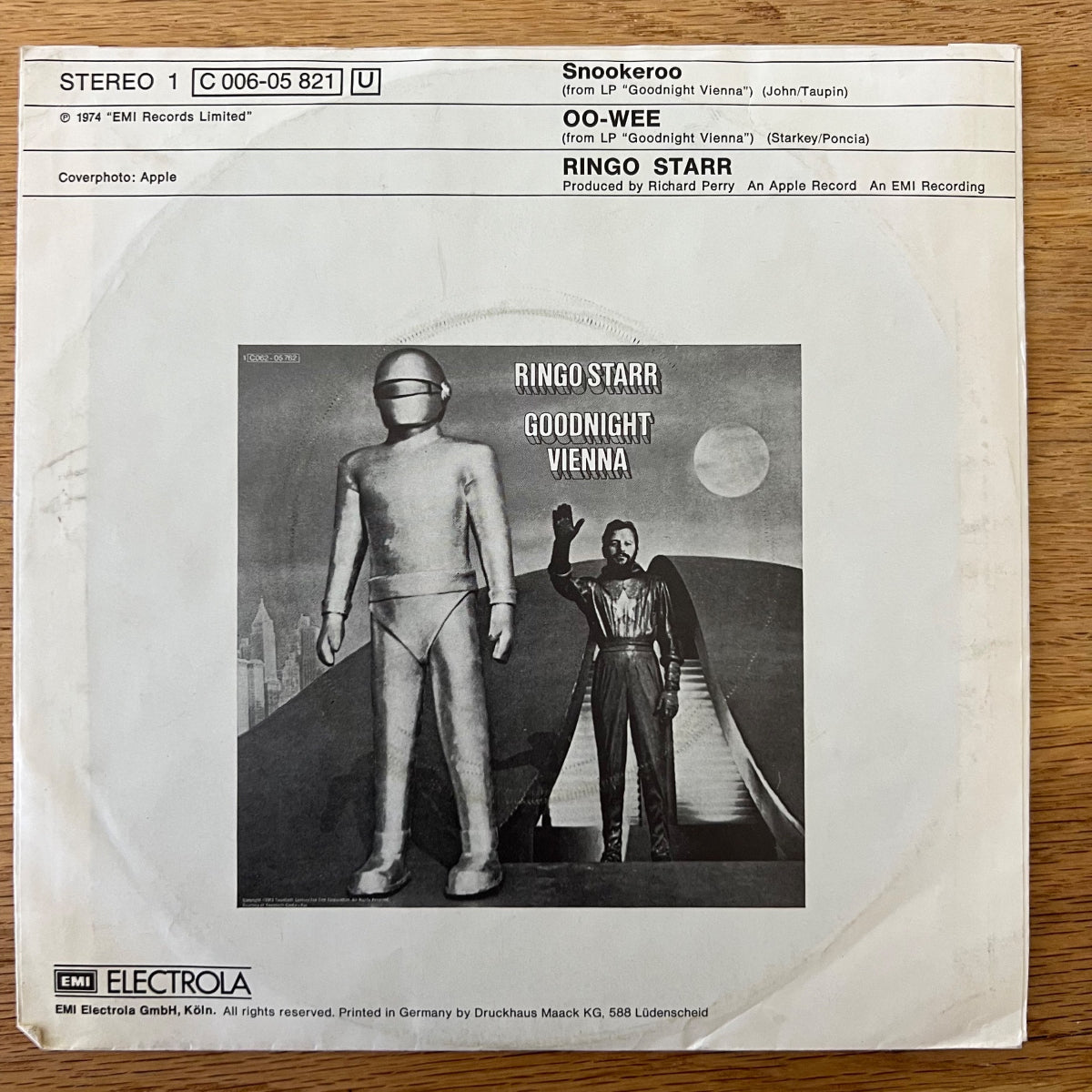 Ringo Starr - Snookeroo / 1. D-Press. 1975 -(VG+/VG+)