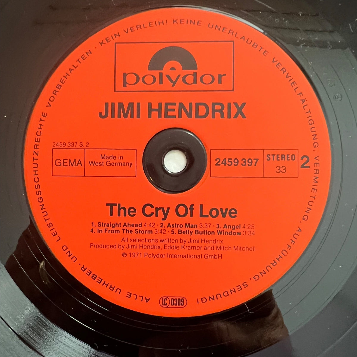 Jimi Hendrix - The Cry Of Love / D-Press. RE - (M-/M-)