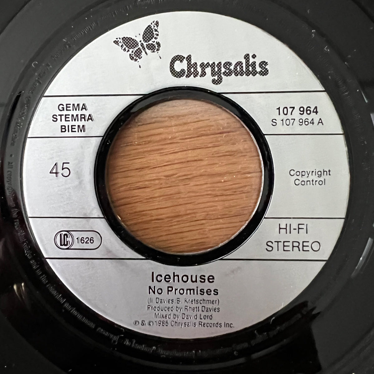 Icehouse - No Promises / 1. D-Press. 1986 - (VG++/VG++)