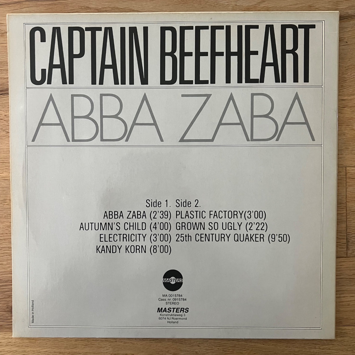Captain Beefheart -. Abba Saba / NL-Press. 1988 - (M-/VG++)