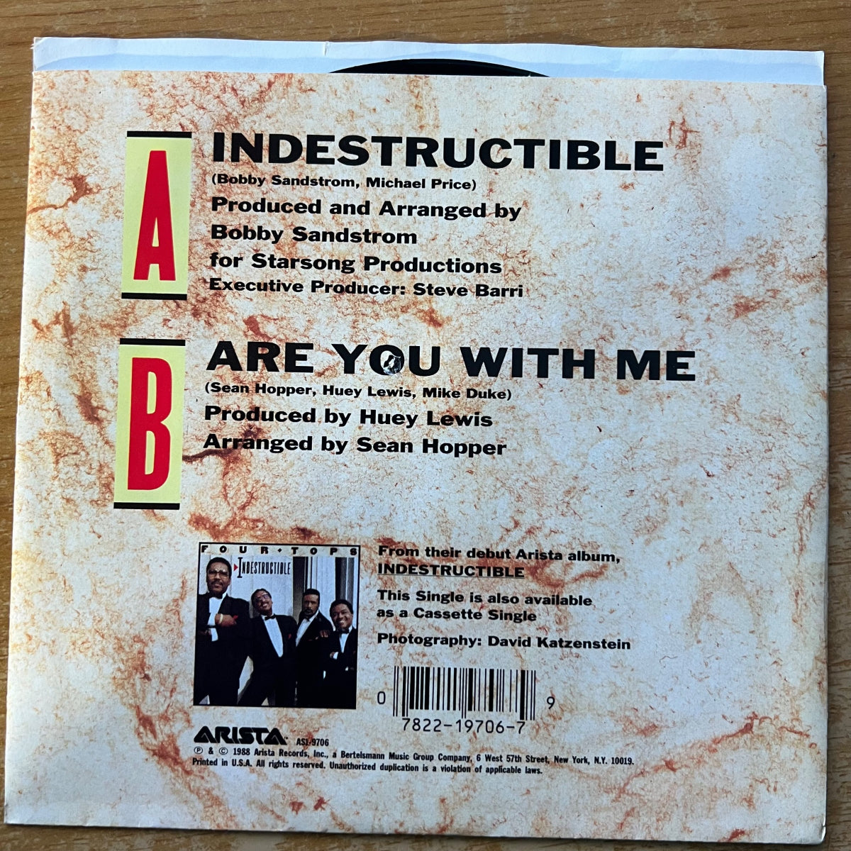 Four Tops - Indestructible / 1. US-Press. 1988 - (M-/VG++)