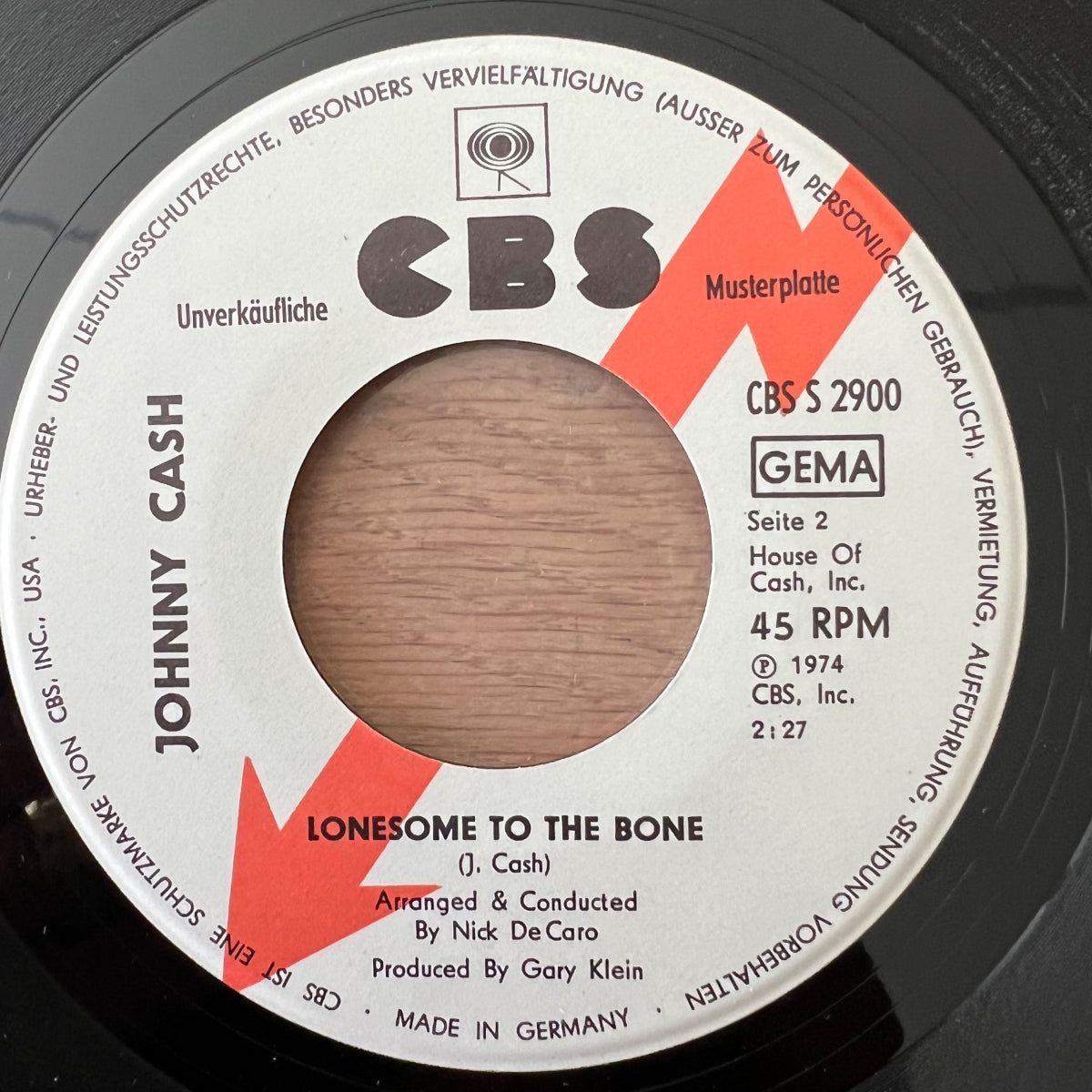 Johnny Cash -The Lady Came From Baltimore / D-Promo 1974 - CBS-Promo - (M-/VG++)