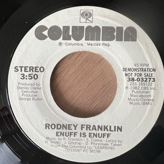 Rodney Franklin - Enuff Is Enuff / US-Promo 1982 - (VG++/Neutral)