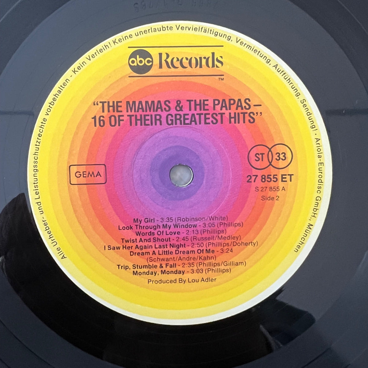 Mamas & Papas - 16 Of Their Greatest Hits / D-Press. 1976 - (M-/M-)
