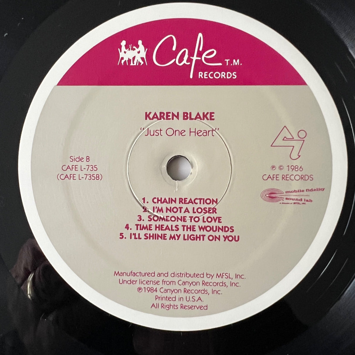 Karen Blake - Just One Heart / Audiophile MFSL 1986