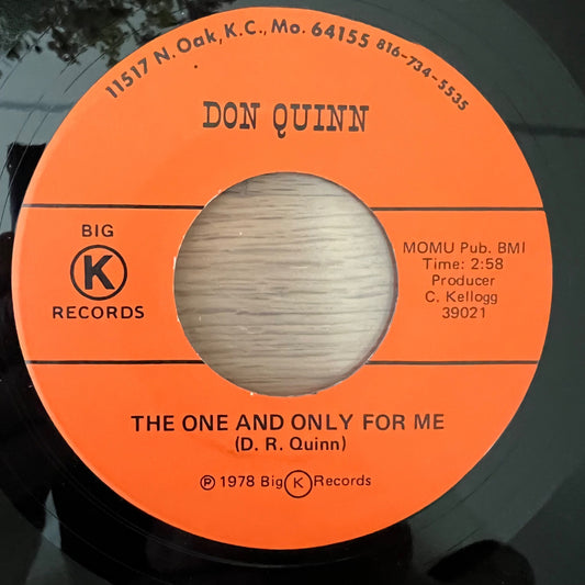 Don Quinn - The One And Only For Me / 1. US-Press. 1978 - (M-/Neutral)