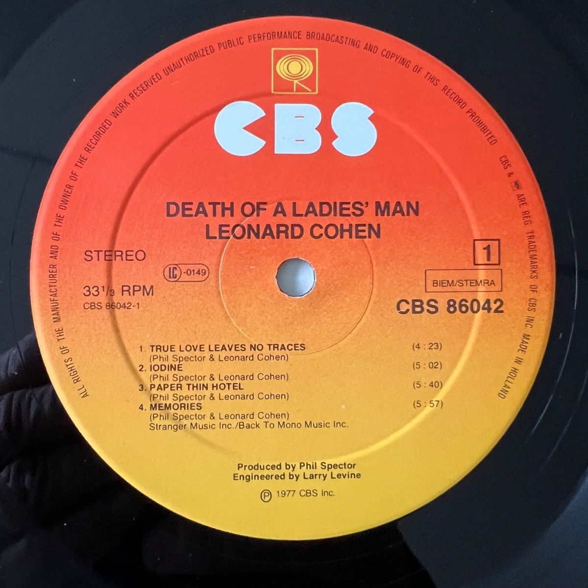Leonard Cohen - Death Of A Ladies' Man / 1. NL-Press. 1977 - (M-/M-)