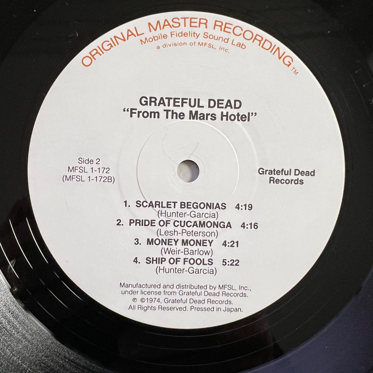 Grateful Dad - From The Mars Hotel / Audiophile Press. 1984 - (M-/VG++)