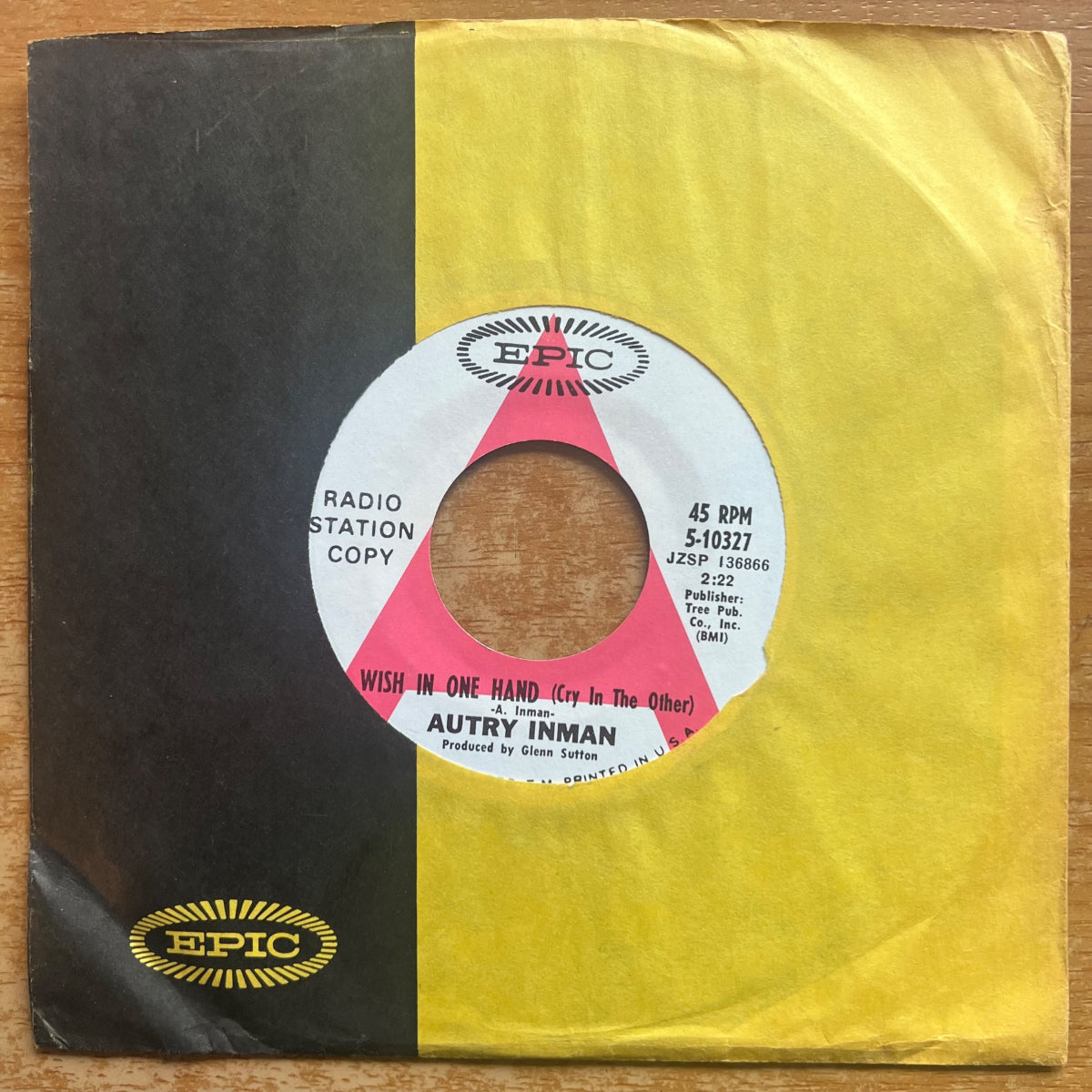 Autry Inman - Wish In One Hand / US-Promo 1968 - (M-/VG+)