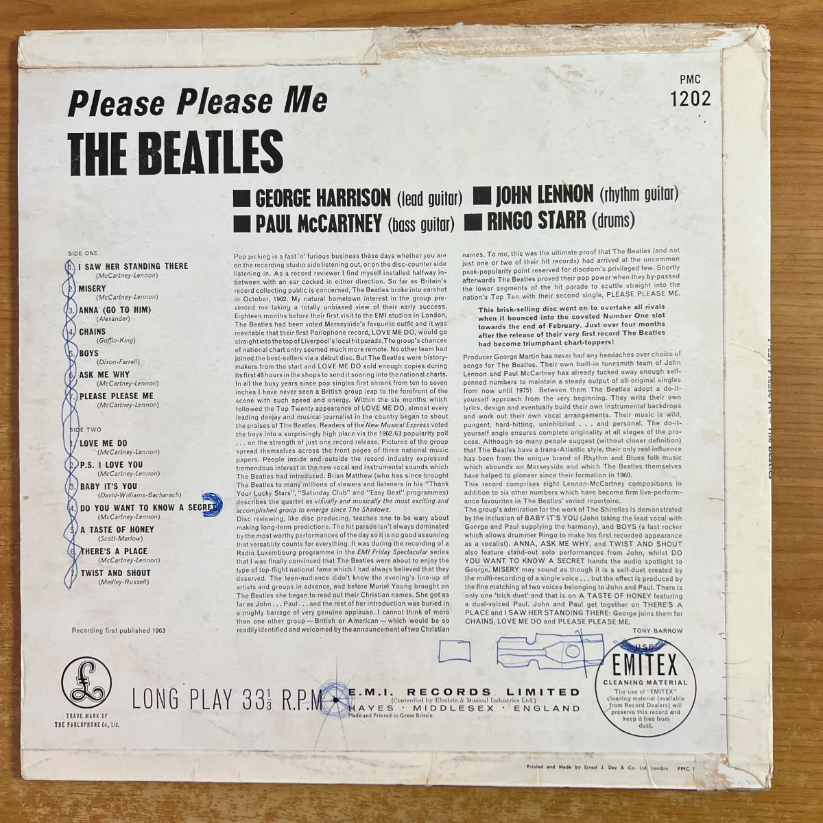 Beatles - Please Please Me / 3. UK-Press. 1963 - ohne schmalen 33 ⅓ Aufdruck - (VG++/VG)
