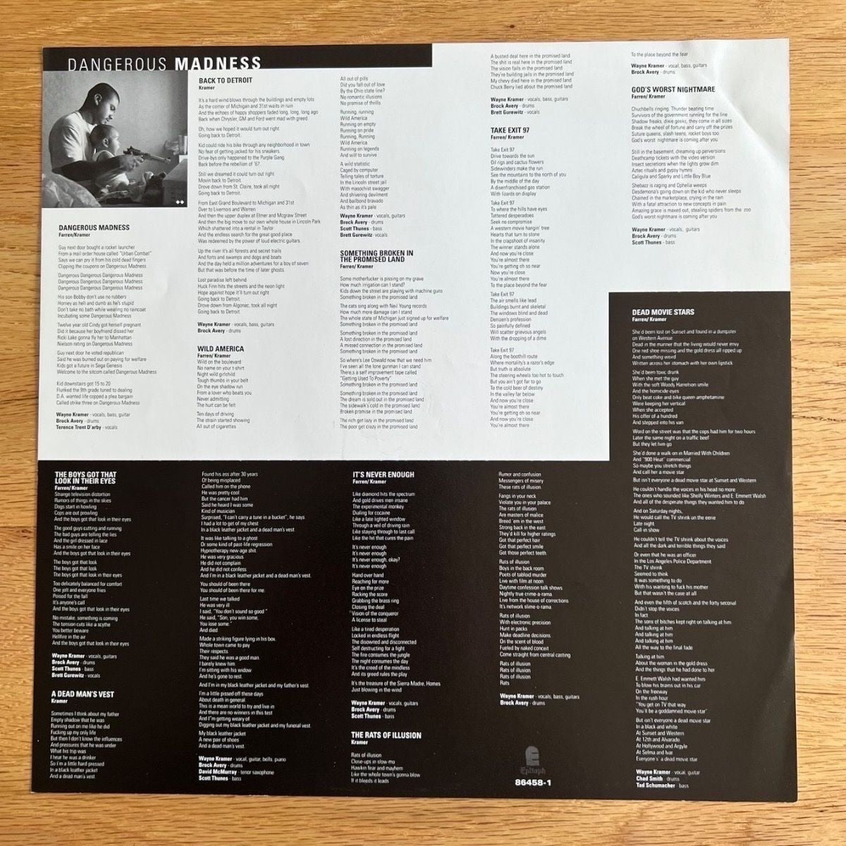 Wayne Kramer - Dangerous Madness / 1. US-Press. 1996 - (M-/M-)
