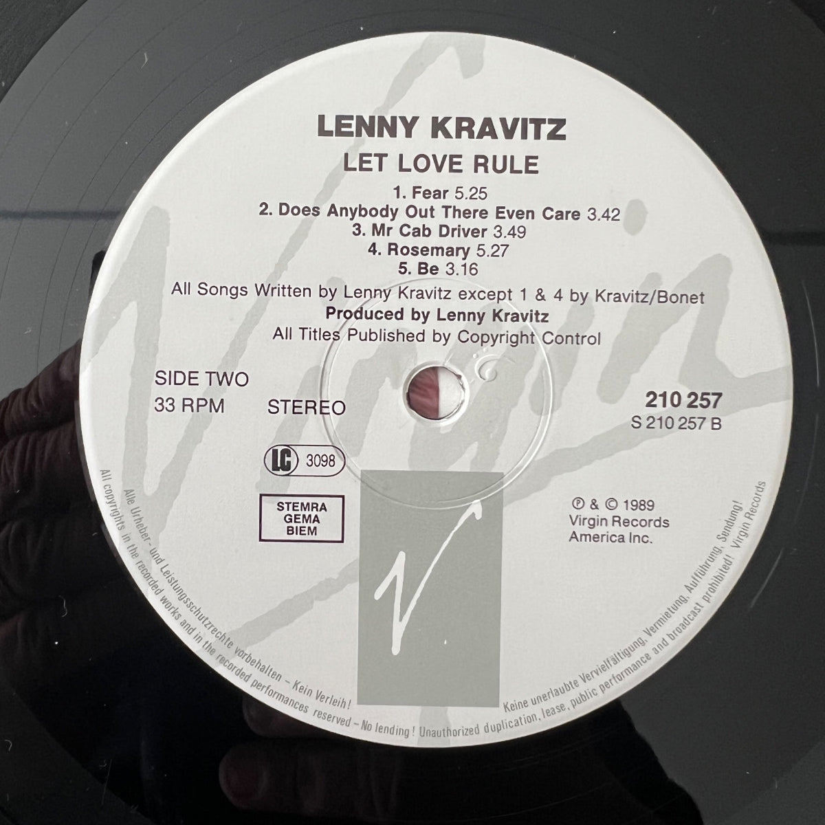 Lenny Kravitz - Let Love Rule / 1. EU-Press. 1989 - (M-/M-)
