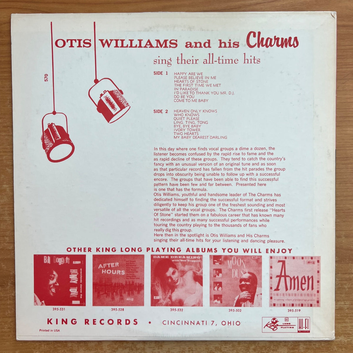 Otis Williams & His Charms - Sing Their All Time Hits / US-Press.  RE von 196? - (M-/VG++)