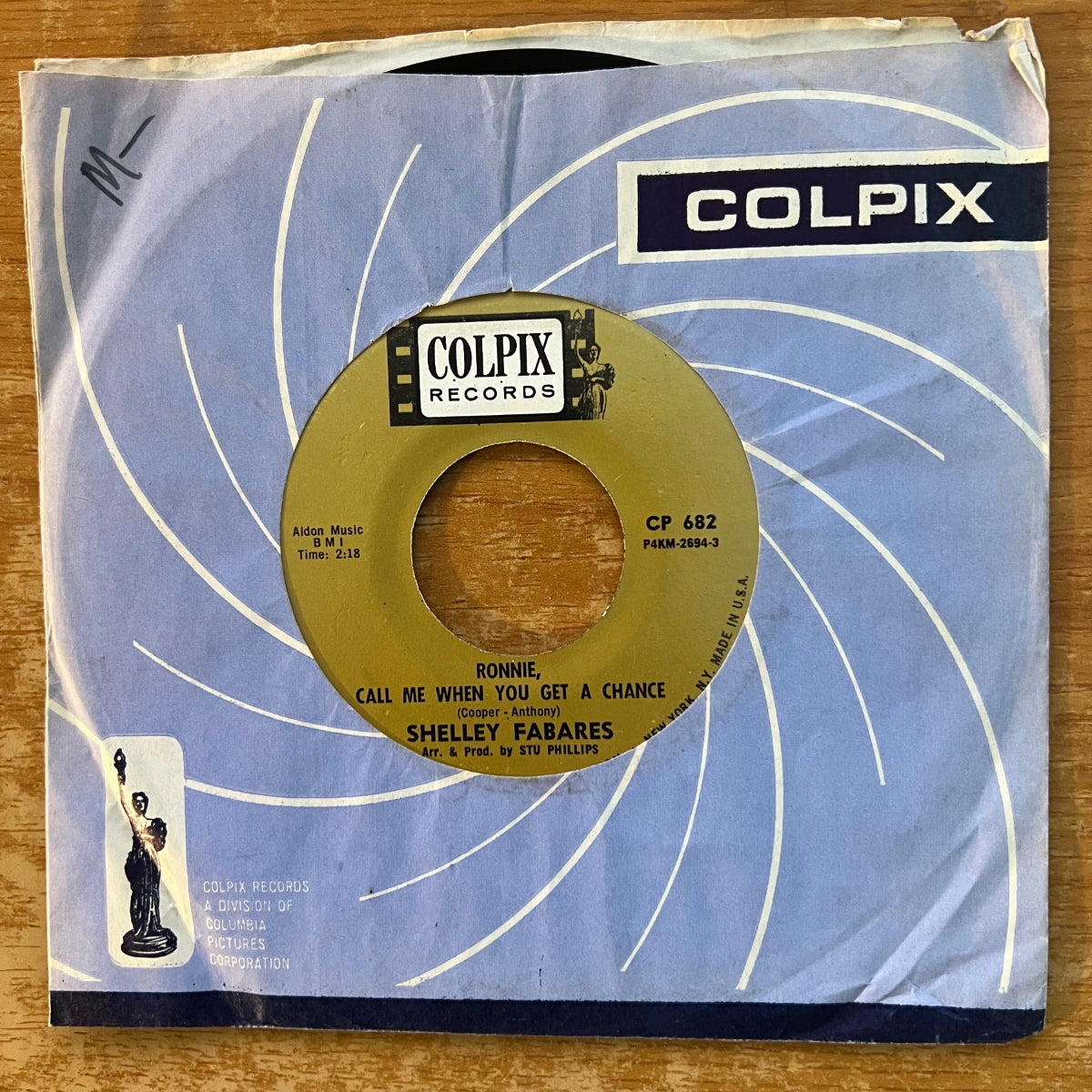Shelley Fabares - Ronnie, Call Me When You Get A Chance / 1.US Press. 1963 - (VG+/VG)