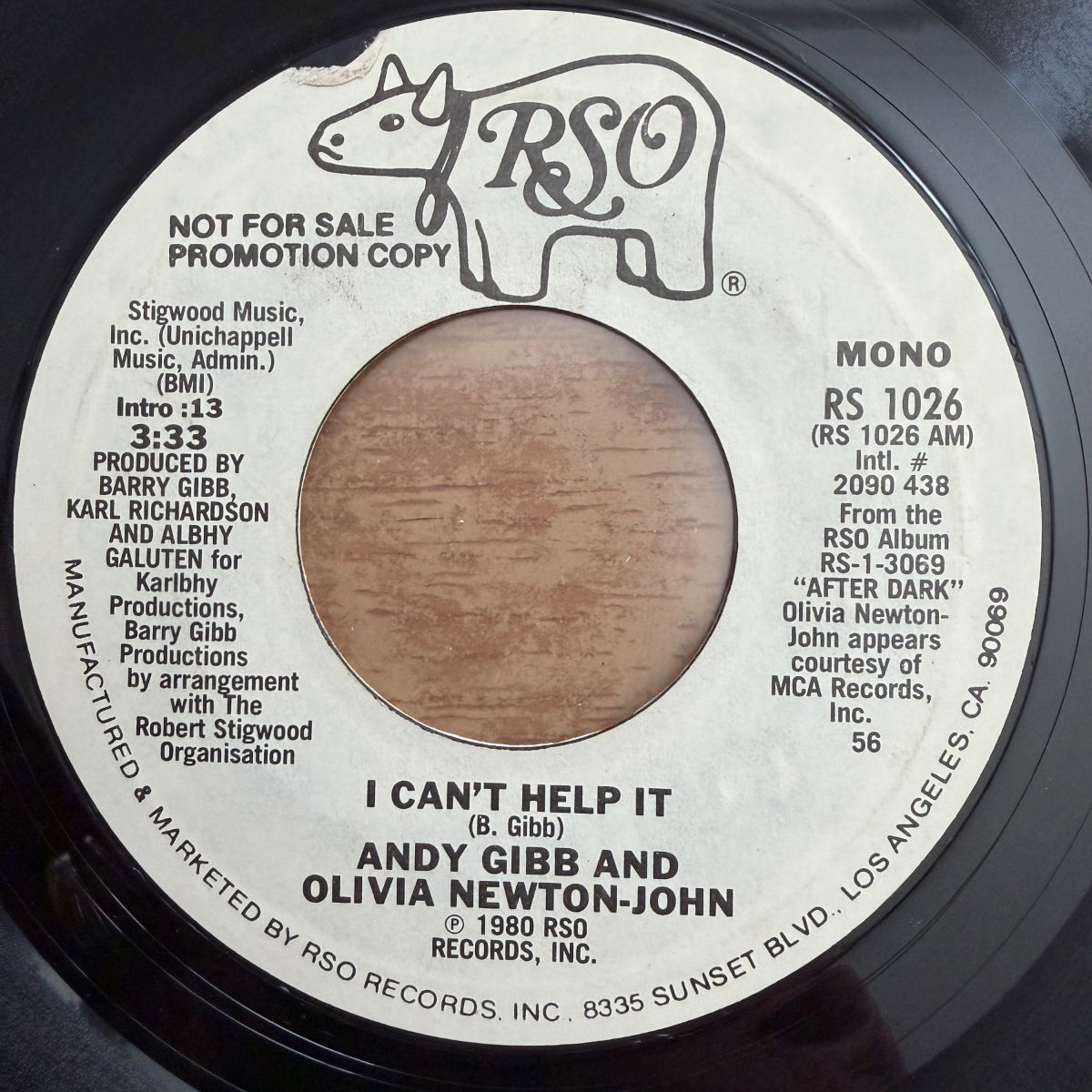 Andy Gibb & Olivia Newton-John - I Can't Help It / US Promo 1980 - (M-/Neutral)