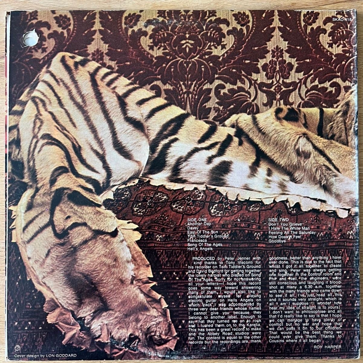 Roy Harper - Flat Baroque And Berserk / 1ère édition américaine. 1970 - (M-/VG+)