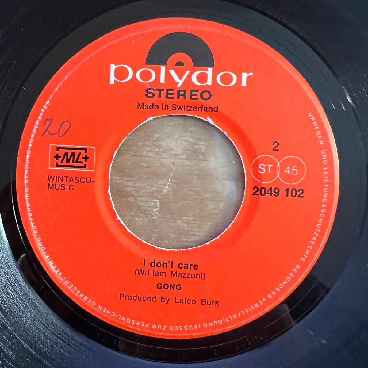 Gong - Lost Thing / 1. Swiss-Press. 1973 - (VG++/VG+)