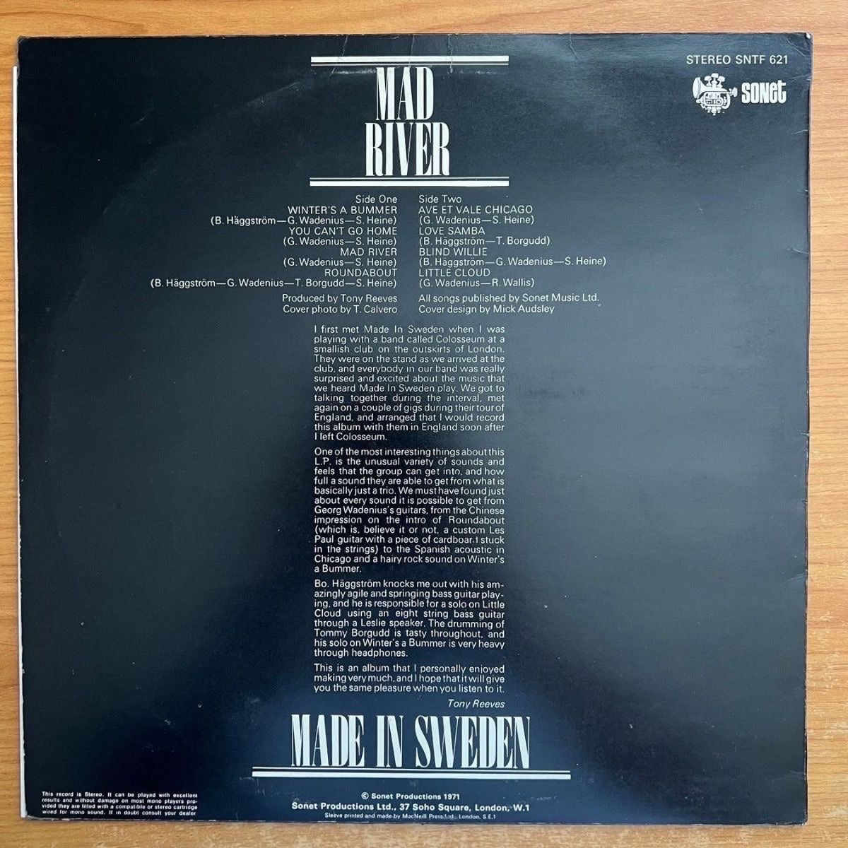 Made In Sweden - Mad River // 1. UK-Press. 1971 - (M-/VG++)