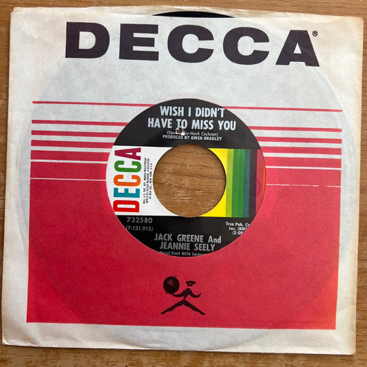 Jack Greene & Jeannie Seely - Wish I Didn't Have To Miss You