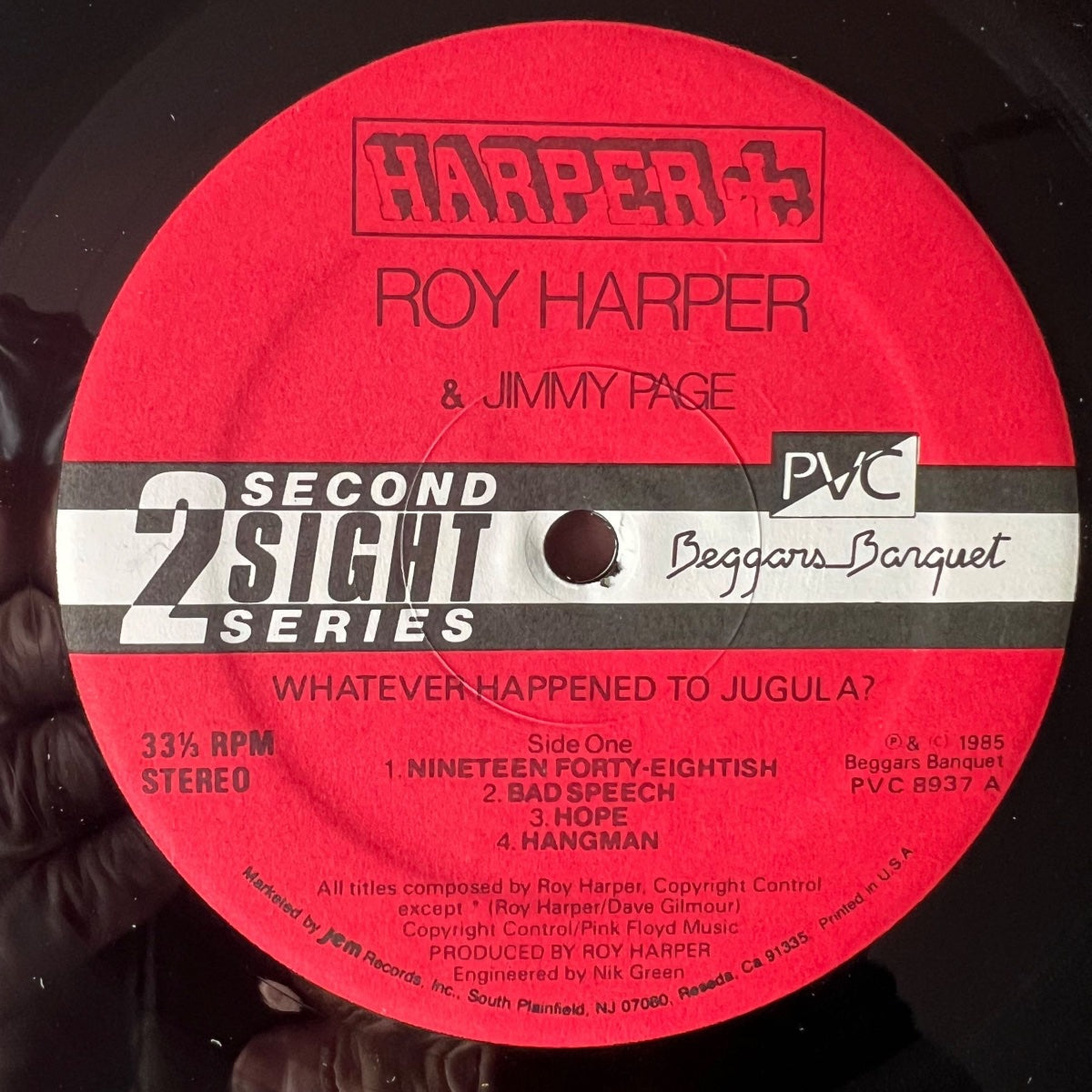 Roy Harper & Jimmy Page - Whatever Happened To Jugula? / US-Press. 1988 - (M-/VG+)
