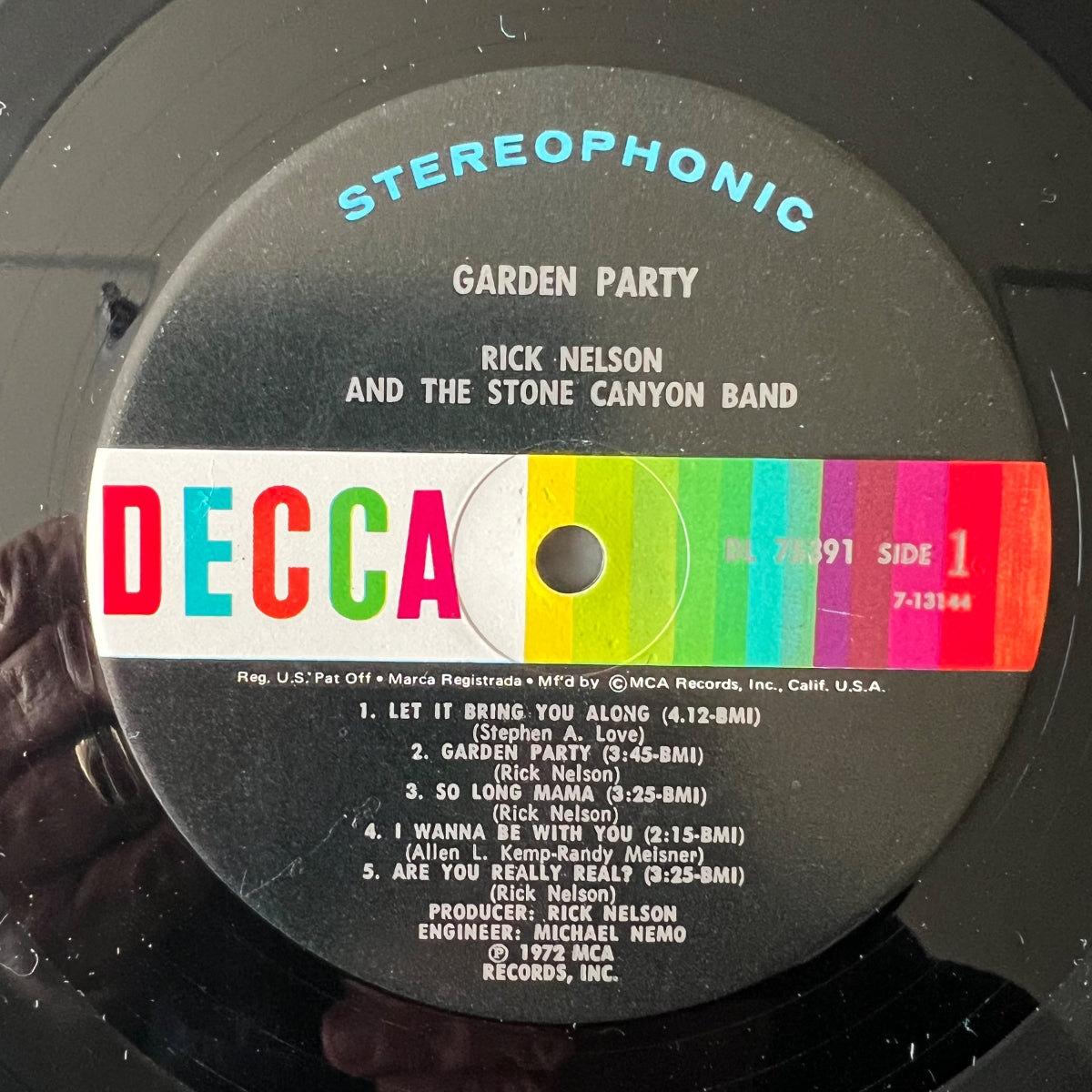 Rick Nelson & Stone Canyon Band - Garden Party / 1. US-Press. 1972 - (M-/VG++)